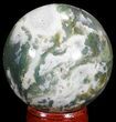 Polished, Green Moss Agate Sphere - India #71552-1